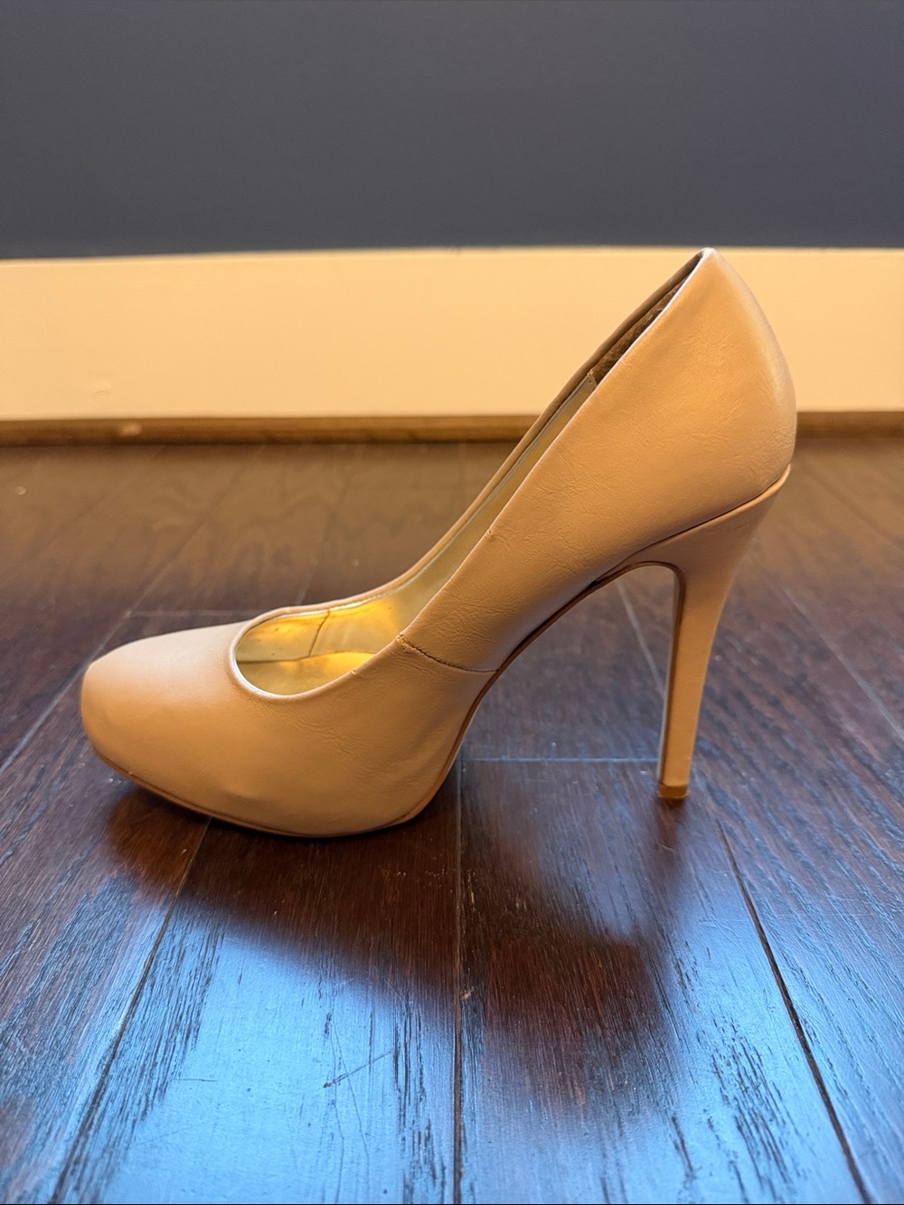 Madden Girl Beige Platform Stiletto Pumps